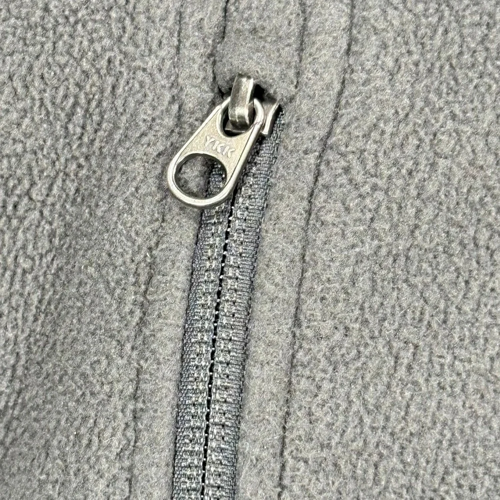 The‎ North Face Fleece Jacket Mens L Gray Full Zip Pockets Stand Collar